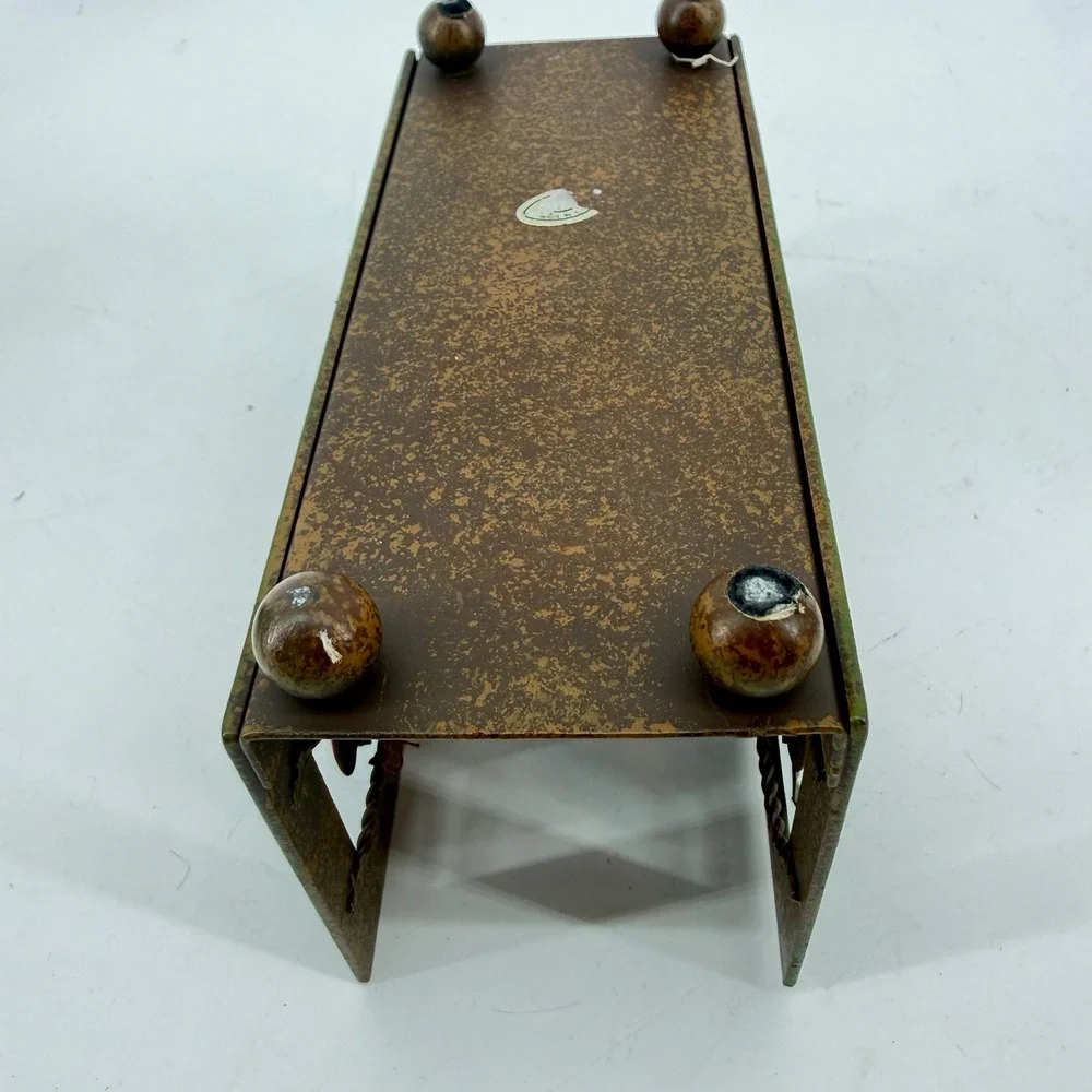 Metal Napkin Holder VTG 80 90 Red Apple Rustic Farmhouse Decor 2 5/8